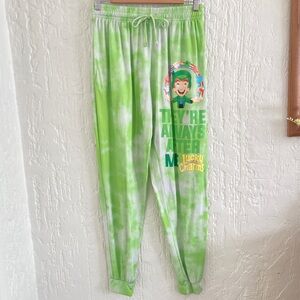 Lucky Charms Green Tie Dye Jogger Pants Size Small